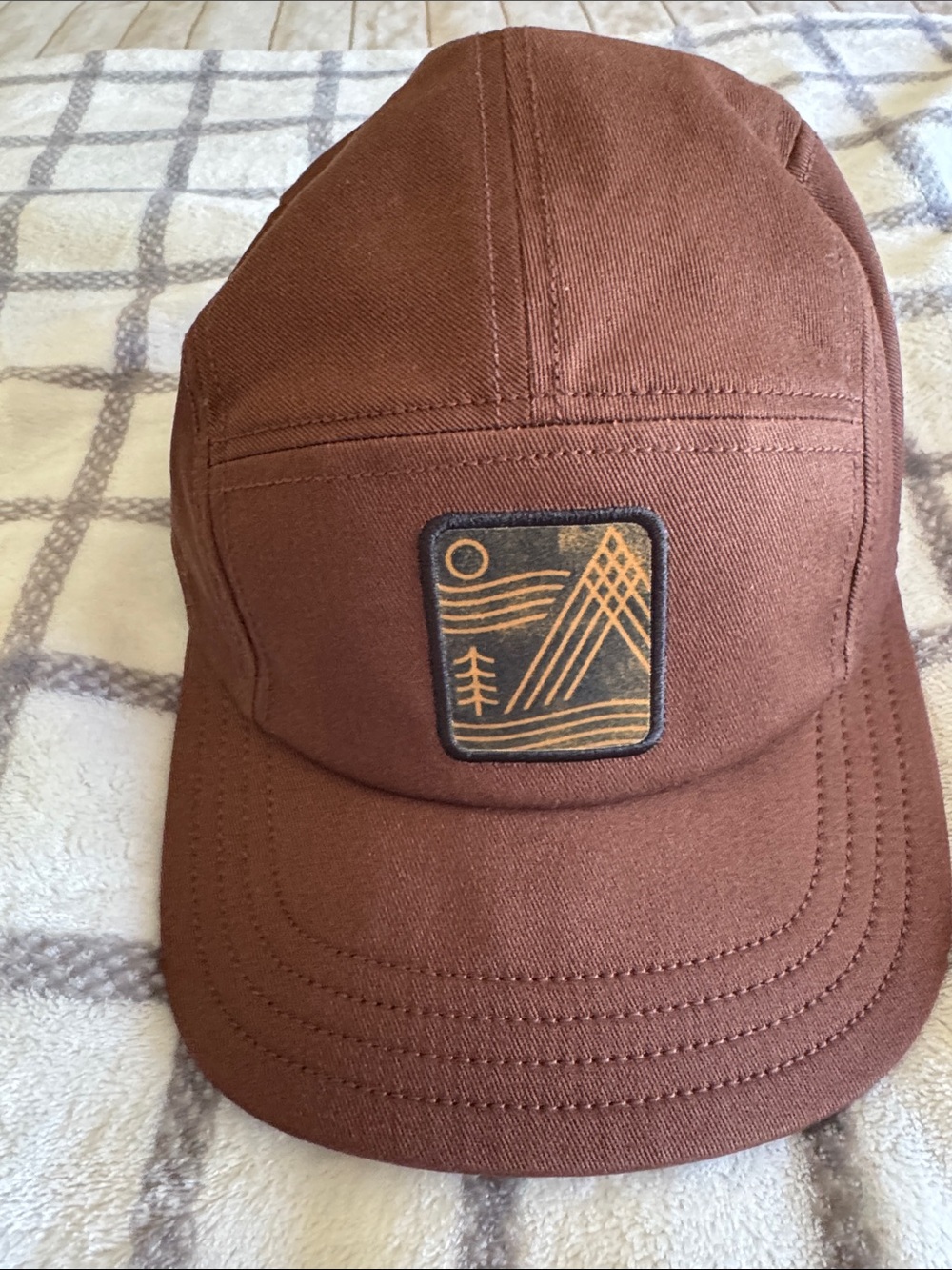 Men's Smartwool Rust Brown Five-Panel Outdoor Patch Cap
